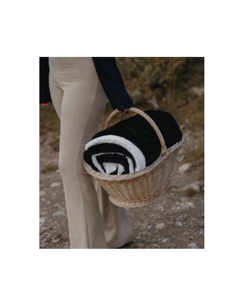 PLAID COSY BICOL. CHARBON NOIR