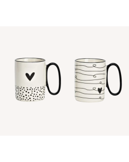 TASSE COEUR BLC-NOIR 360ML