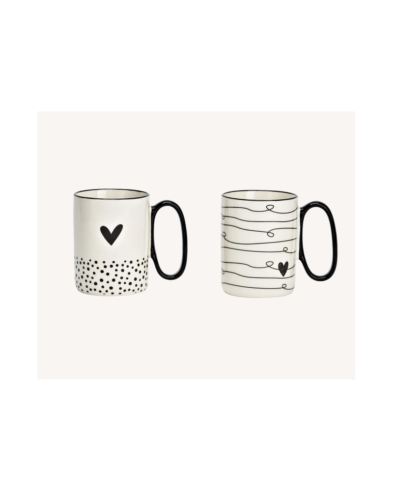 TASSE COEUR BLC-NOIR 360ML