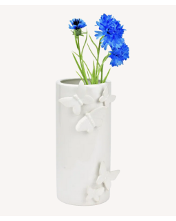 VASE BLC PAPILLON 3D H22CM