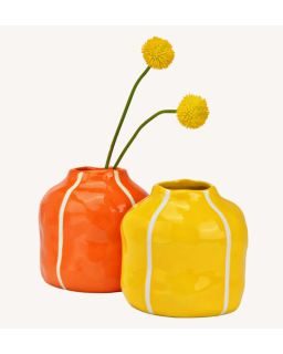 VASE ORANGE FLEUR SECHEES Ø12