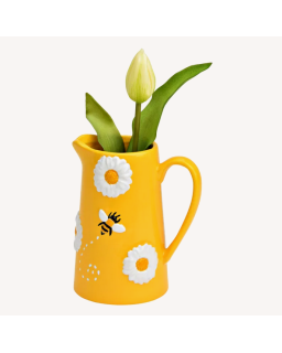 CARAFE JAUNE ET ABEILLE H14CM