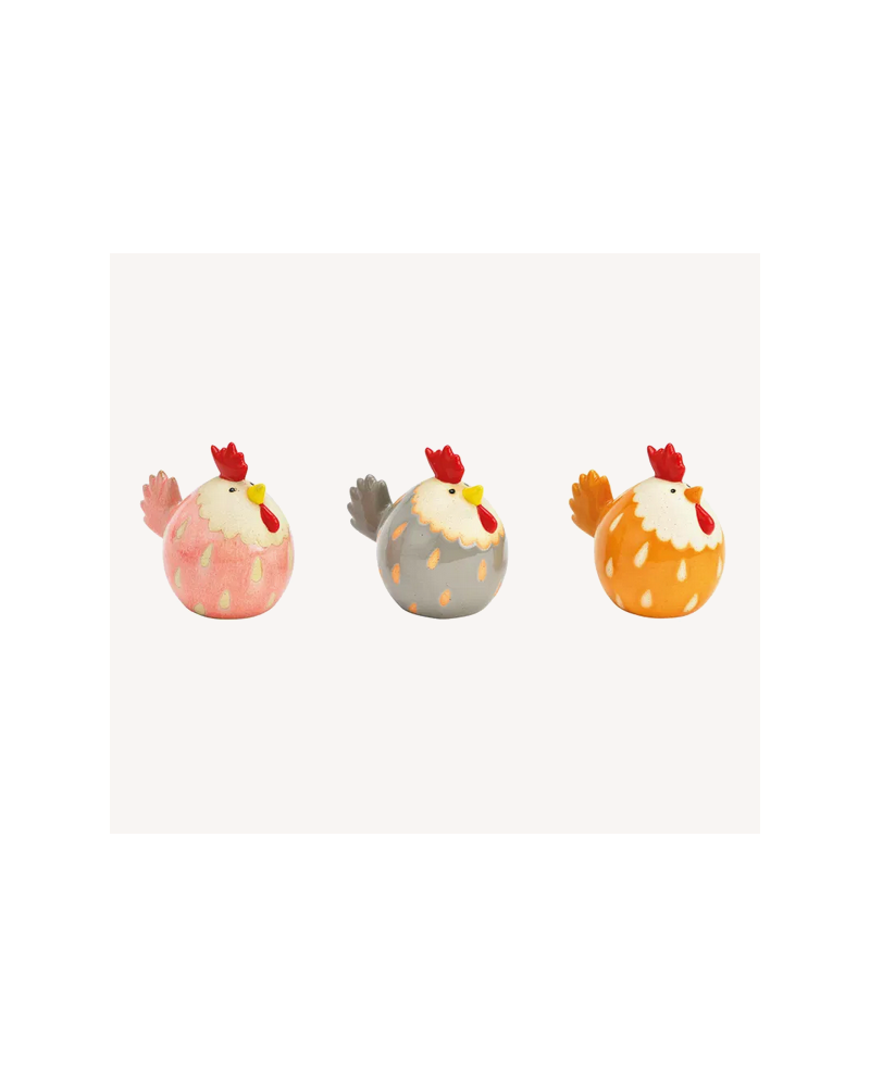 POULE FAIENCE H9CM