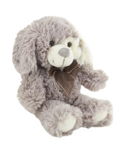 PELUCHE CHIEN GRIS/BLANC H20