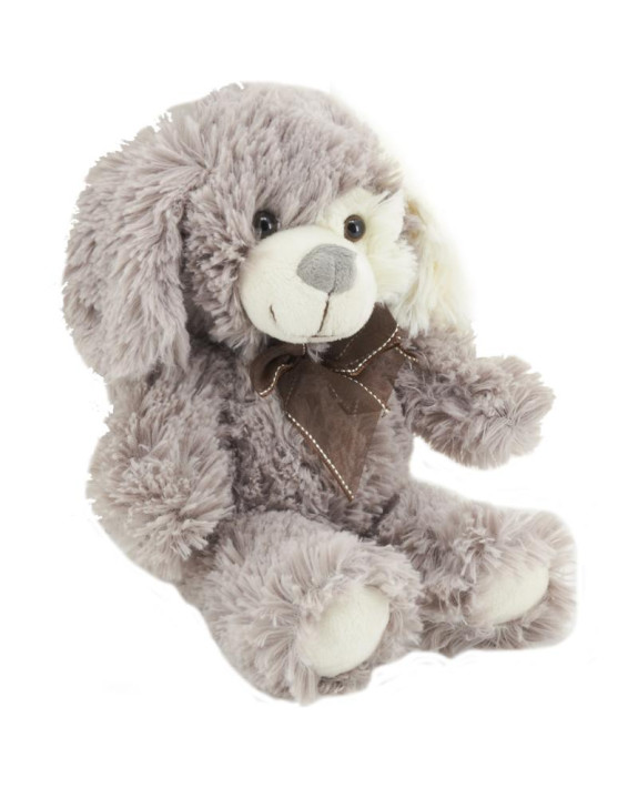 PELUCHE CHIEN GRIS/BLANC H20