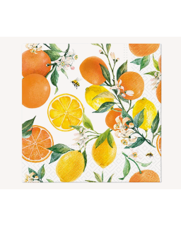 LOT 20 SERV. PAPIER ORANGE/CITRON