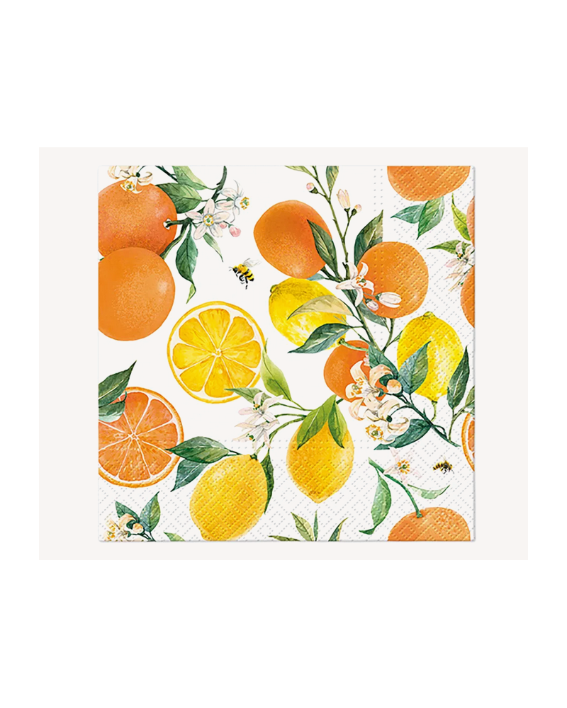 LOT 20 SERV. PAPIER ORANGE/CITRON