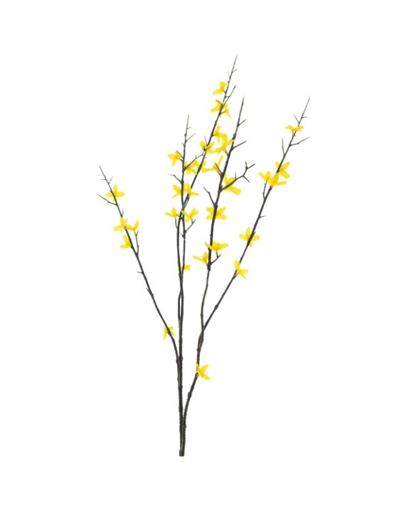 BRANCHE DE FORSYTHIA DORE ARTIFICIELLE