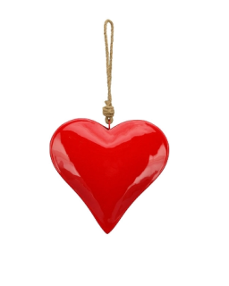 COEUR METAL ROUGE 6.5X6.5