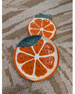 ASSIETTE ORANGE Ø21CM