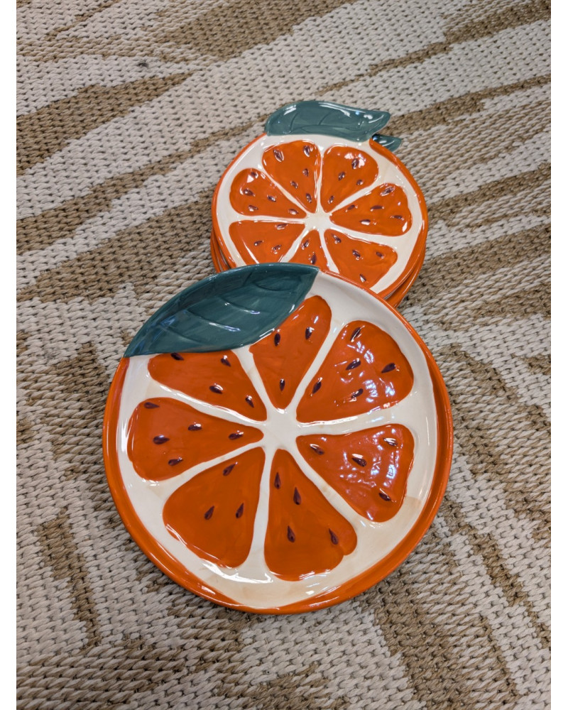 ASSIETTE ORANGE Ø21CM