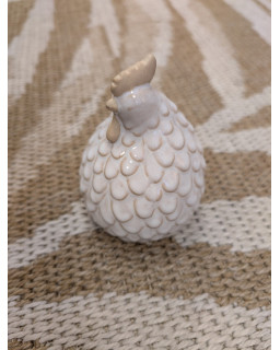 POULE BLC H12CM CERAMIC