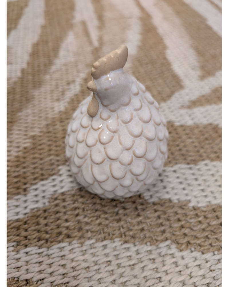POULE BLC H12CM CERAMIC