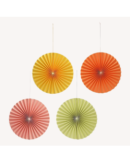 EVENTAIL PAPIER COULEUR Ø29CM