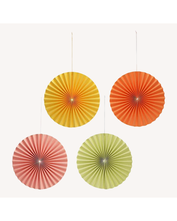 EVENTAIL PAPIER COULEUR Ø29CM