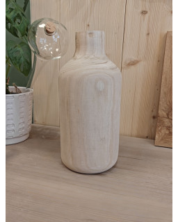 VASE Ø12XH26 BOUTEILLE BOIS