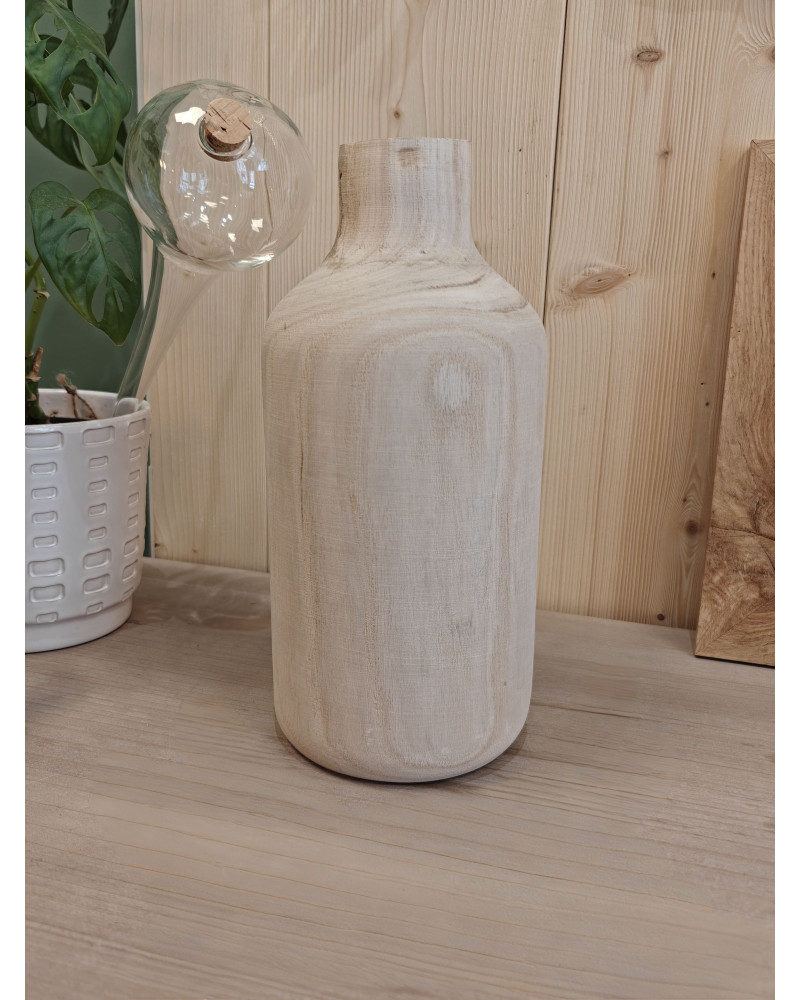VASE Ø12XH26 BOUTEILLE BOIS