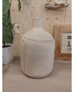 VASE Ø20XH30 BOUTEILLE BOIS