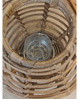 LANTERNE POELET + VERRE H 35 cm