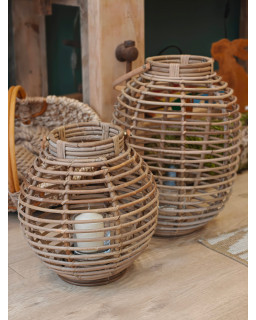 LANTERNE POELET + VERRE H 35 cm