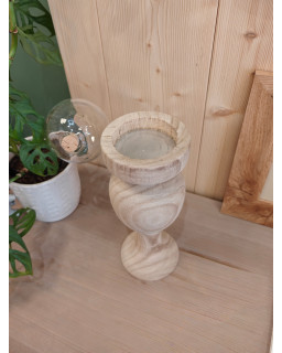 BOUGEOIR EN BOIS Ø11XH27