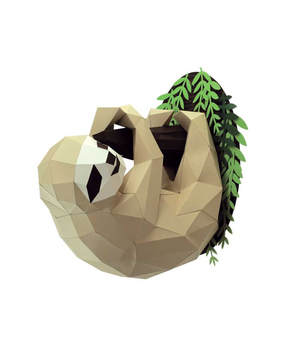 PARESSEUX EN PAPIER 3D - BEIGE