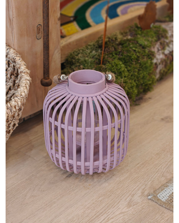 LANTERNE VIOLET + VERRE