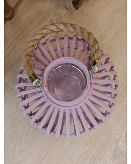 LANTERNE VIOLET + VERRE