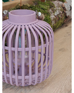LANTERNE VIOLET + VERRE