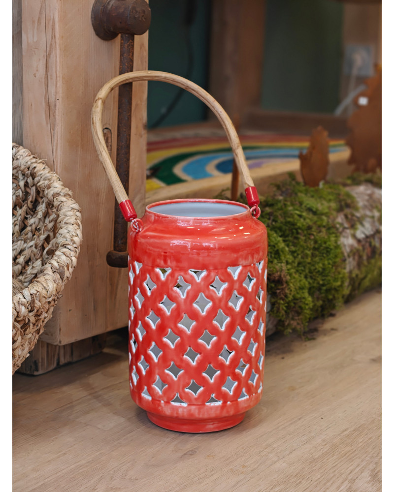 LANTERNE ROUGE H 24 CM