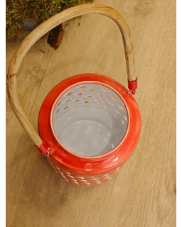 LANTERNE ROUGE H 24 CM