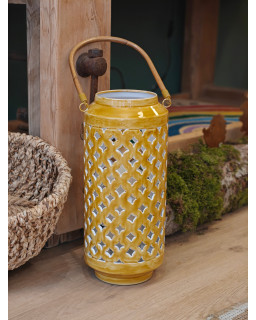 LANTERNE MOUTARDE H40CM