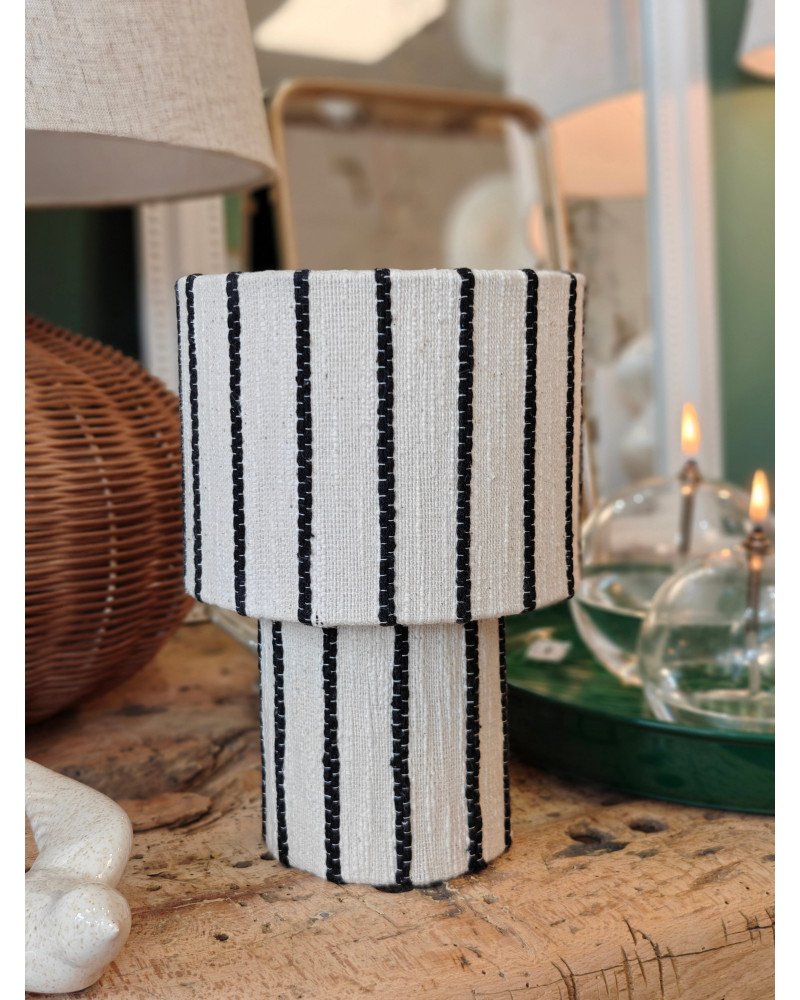 LAMPE CHEVET ZEBRA BLACK XS