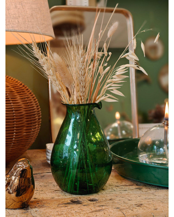 VASE VINTAGE GREEN H 16CM