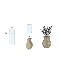 VASE OVALE EN CARTON
