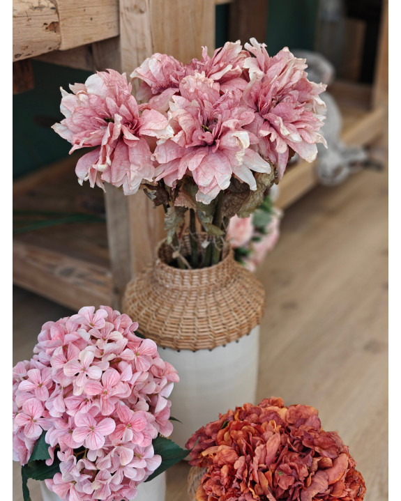DAHLIA 66CM ROSE ANTIQUE