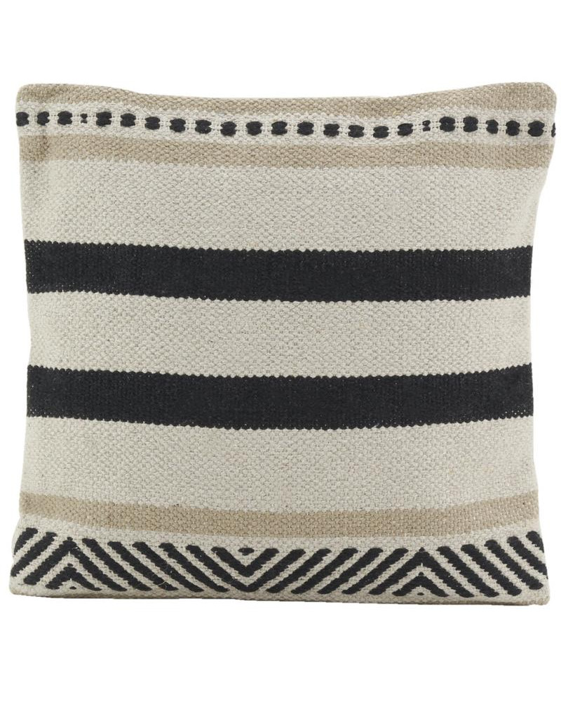 COUSSIN COTON/NOIR 45X45