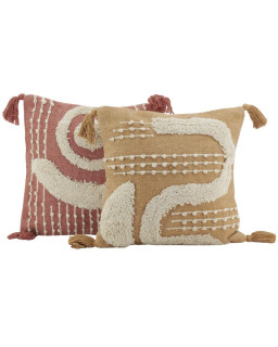 COUSSIN TUFTE JAUNE