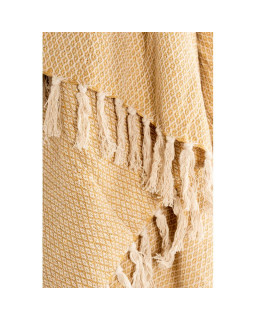 PLAID COTON JAUNE RECY