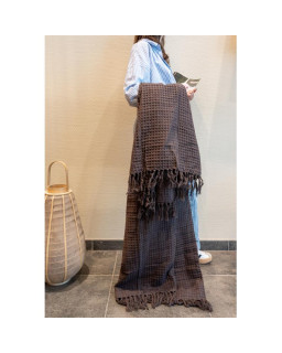PLAID COTON CHOCO 130X170