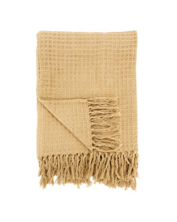 PLAID COTON BEIGE 130X170