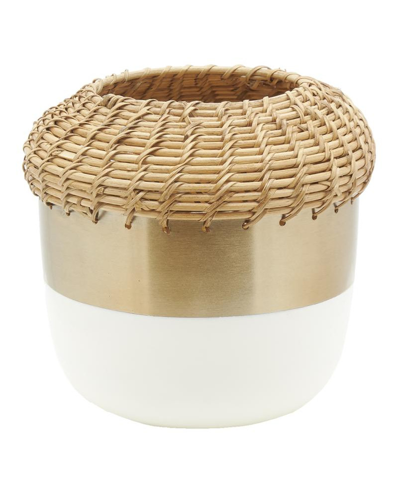 VASE H19Ø18 ROND METAL LAQUE