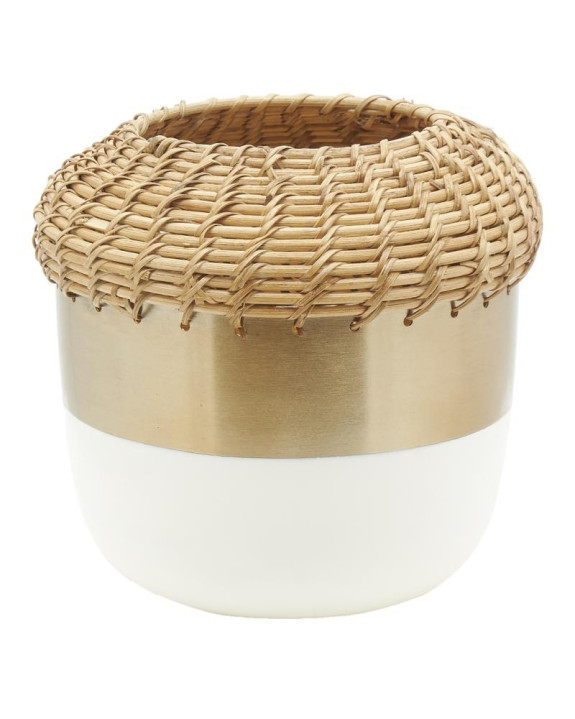 VASE H19Ø18 ROND METAL LAQUE