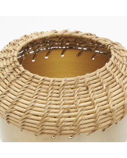 VASE H19Ø18 ROND METAL LAQUE