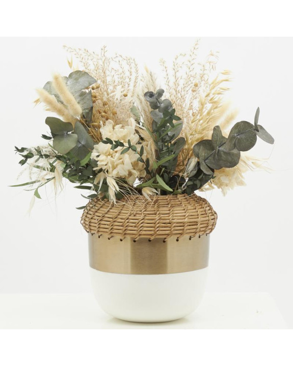 VASE H19Ø18 ROND METAL LAQUE