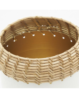 VASE H24Ø16 METAL BLC LAQUE