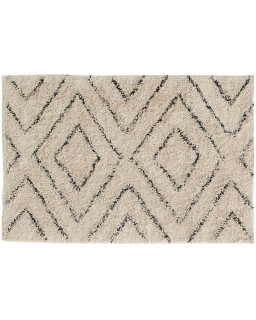 TAPIS COTON NAT+NOIR L90