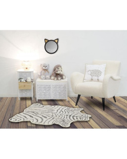 TAPIS COTON ZEBRE 100X130