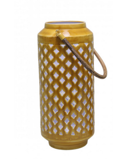 LANTERNE MOUTARDE H40CM