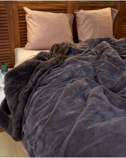 COUVRE LIT KING SIZE GRIS